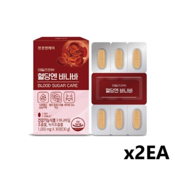 [천호엔케어] NEW 데일리코어 혈당엔 바나바 (1000mg*30정*2개/2개월분)