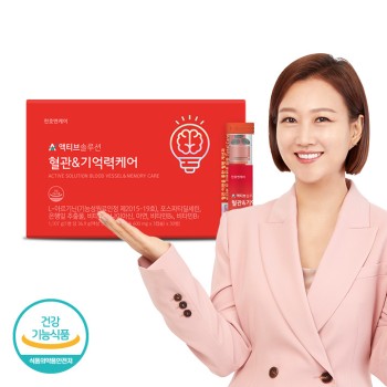 [천호엔케어] NEW 액티브솔루션 혈관&기억력케어 (액상30ml+연질캡슐600mg*3캡슐)*30병