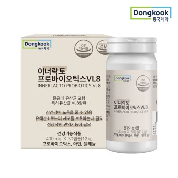 [동국제약] 이너락토 질유래 유산균 프로바이오틱스 VL8 (400mg*30캡슐)