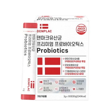 [척척바이오랩] 덴프락 덴마크 유산균 프리미엄 프로바이오틱스 (2g*30포)